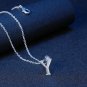 Silver Color Letter Pendant Necklace Y Classic Fashion Woman Jewelry