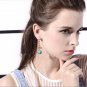 Gold Color Bohemian Geometric Dangle Earrings for Women Vintage Round Blue Turquoise