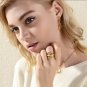 New Wide Gold Color Multilayer Hollow Rings for Women Trendy Stack Ring Jewelry