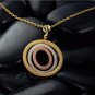 Multicolored Round Pendant Necklace Women Gold/Silver/Rose Gold ColorTriple Circles Necklaces