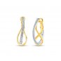 Geometric Hoop Earrings for Women Silver & Gold Color Rhinestones Twisted Cross Earring