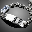 Fashion G Words Top AAA+ Austria Rhinestone White Gold Color Chain Bracelet