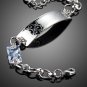 Fashion G Words Top AAA+ Austria Rhinestone White Gold Color Chain Bracelet