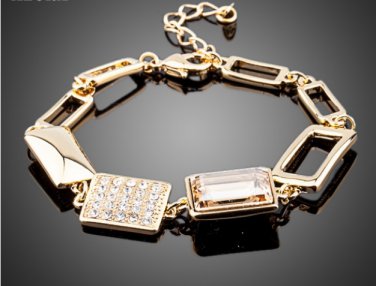 Gorgeous Gold Color Stellux Austrian Crystal Bracelets