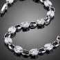 Plaminum Color 2 Row Marquise Clear Cubic Ziconia Bracelet & Bangle for Women