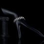 Fashion Female with Black and Clear Tiny Cubic Zirconia Paved Women Bracelet
