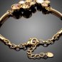 Sparkling Gold Color Round Stellux Austrian Crystal Water Drop Bracelet