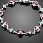 Vintage Charm Women Bracelet with 6pcs Red AAA Cubic Ziconia Eye Connected Bracelet for Women