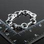 White Gold Color Stellux Austrian Crystal Eight Round End to End Bracelet