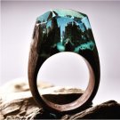 2017 Resin Secret Wood Rings For Women Magic Forest Wooden Ring Men Jewelry Fashion Gray Color