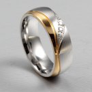 Crystal Wedding Jewelry For Female Accessories Gold Color Anel Ring For couples Lovers Best Friends