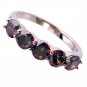 Nice Round cut Multicolor CZ Silver Color Ring Wholesale Sparkling High Quality Fashion Exquisite