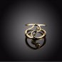 Fashion Classic Round Golden Size Adjustable Open Ring Ball Girl Simple Wind