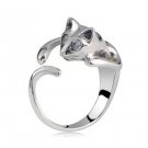 2017 Silver Color Cat Rings for Women Luxury Brand Ring Female Finger Rings Fashion Jewelry