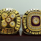 One Set 2 PCS 1987 1988 Los Angeles Lakers National Basketball Championship