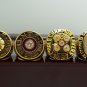 One Set 4 PCS 1980 1982 1987 1988 Los Angeles Lakers National Basketball Championship Ring