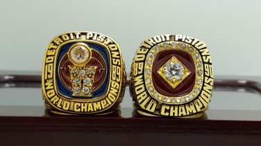 One Set 2 PCS 1989 1990 DETROIT PISTON National Basketball Championship Ring 7-15 Size
