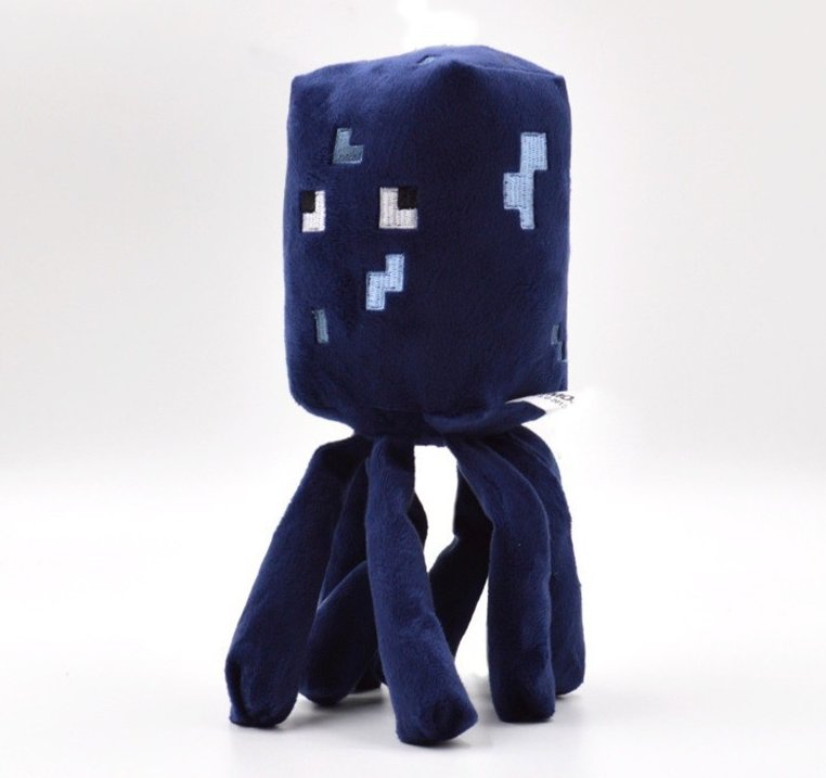 16cm Minecraft Squid Stuffed Plush Toys Blue Minecraft Cartoon Game ...