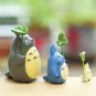 Blue Totoro With Leaf Mini Figure Toy Studio Ghibli