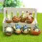Small Walnut Blue Totoro Action Figure Toys Micro Landscape