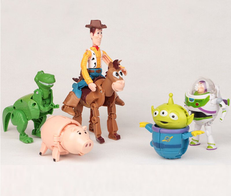 2017 Toy Story Woody Buzz Lightyear Hamm Rex Alien PVC Action Figures ...