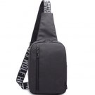 Men's Messenger bag Travel Nylon Waterproof Sling Shoulder Bags (Black ink)