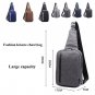 Men's Messenger bag Travel Nylon Waterproof Sling Shoulder Bags (Blue)