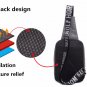 Men's Messenger bag Travel Nylon Waterproof Sling Shoulder Bags (Silver Gray)