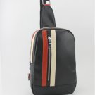 2017 Sport Chest leisure high quality leather bag chest pack Small Sport Bags (Small Black)