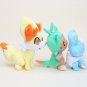17cm Pocket doll Plush Chespin Fennekin Froakie Anime Plush Toy (Blue)