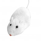 Wind Up Funny Running Mouse Rat Move Tail Cat Kitten Prank Toy Cute Playing Toys (White)