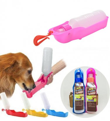 250ML Plastic Foldable Pet Dog Cat Travel Water Drinking Feeder Bottle Bowl