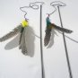 Cute Design Pets Cat Toy Bird Feather Teaser Wand Plastic Toys for Cats Color Multi Products