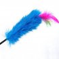 1Pcs 55cm Random color Feather Wand Stick Catcher Teaser Toy Pet Kitten Jumping Train Aid Fun