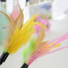 New 1PC Fashion & Hot Cat Play Feather Teaser rod wand flexible fun long toy 50cm