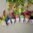 Funny Pet Cat Toys Feather False Mouse Bottom Sucker Cat Kitten Playing Pets Seat Scratch Toy