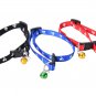 Adjustable Nylon Footprint Pet Dog Puppy Cat Neck Ring Collar Bell Pet Supplies (Black)