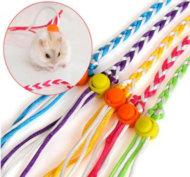 1pcs Pet Adjustable Rope Hamster Rat Mouse Harness Ferret Finder Bell dual-use Leash Lead