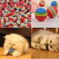 3 Pieces Colorful Pet Cat Kitten Soft Foam Rainbow Play Balls Activity Toys Funny