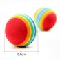 3 Pieces Colorful Pet Cat Kitten Soft Foam Rainbow Play Balls Activity Toys Funny