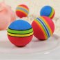 3 Pieces Colorful Pet Cat Kitten Soft Foam Rainbow Play Balls Activity Toys Funny