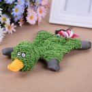 Pet Dog Toy Soft Plush Cute Papa Duck Puppy Cat Chewing Squeaker Toy (Green)