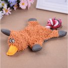 Pet Dog Toy Soft Plush Cute Papa Duck Puppy Cat Chewing Squeaker Toy (Orange)