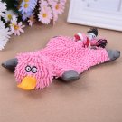 Pet Dog Toy Soft Plush Cute Papa Duck Puppy Cat Chewing Squeaker Toy (Pink)