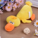 Pet Puppy Dog Toys Plush Duck Shaped Sound Squeaker Chewing Toys (Yellơ)