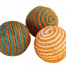Funny Cat Kitten Sisal Rope Weave Ball Teaser Play Chewing Scratch Catch Toys