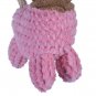 Cute Little Horse Stripe Design Dog Toys Soft Warm Pets Cat Puppy Chew Squeaker Toy (Pink)