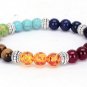 New 7 Chakra Bracelets Bangle Colors Mixed Healing Crystals Stone Chakra Pray Mala Bracelet 62B4
