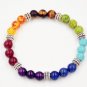 New 7 Chakra Bracelets Bangle Colors Mixed Healing Crystals Stone Chakra Pray Mala Bracelet 62B4