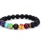 New 7 Chakra Bracelets Bangle Colors Mixed Healing Crystals Stone Chakra Pray Mala Bracelet SL0006